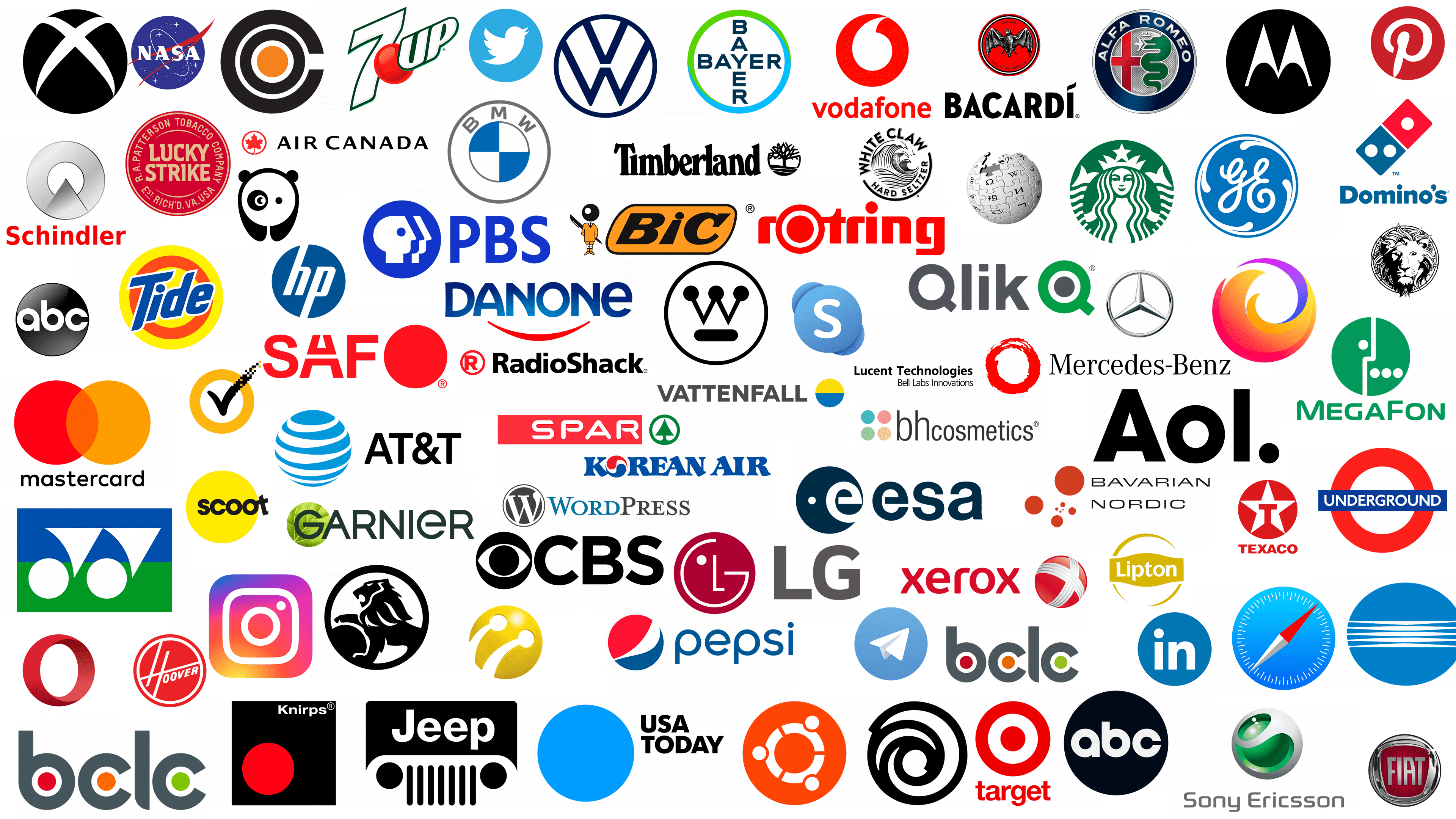 A collage of various brand logos reflecting brand recognition.